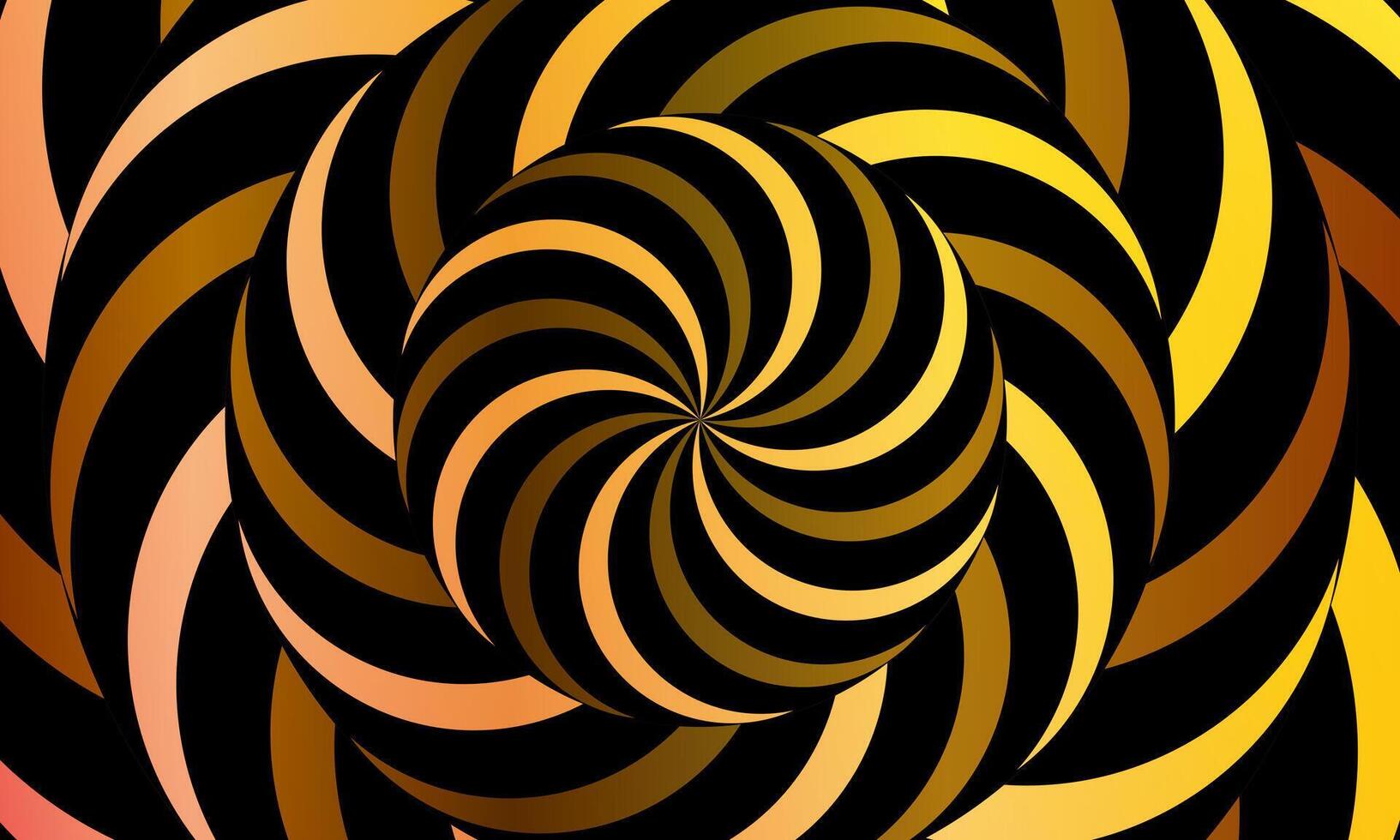 Abstract optical illusion sphere. Hypnotic spiral ball with double brown lines. radial , twirl, twisted. vintage circle. vector