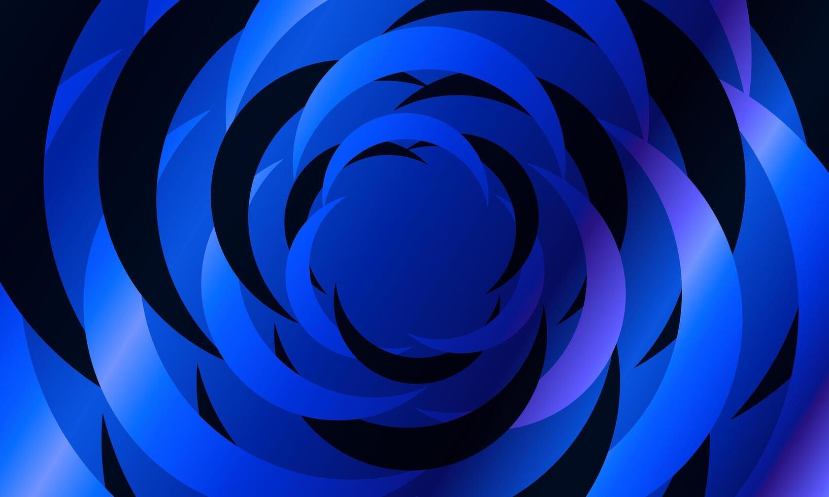 Abstract swirling circle backdrop dark blue background. light blue. vector