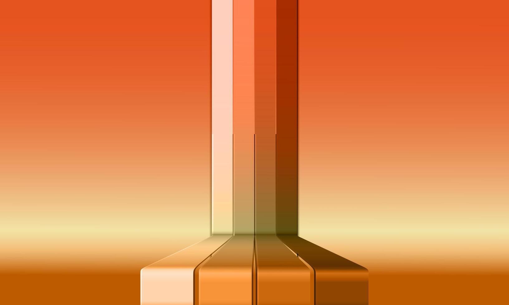 Perspective colorful retro striped lines background. smooth vintage. vector