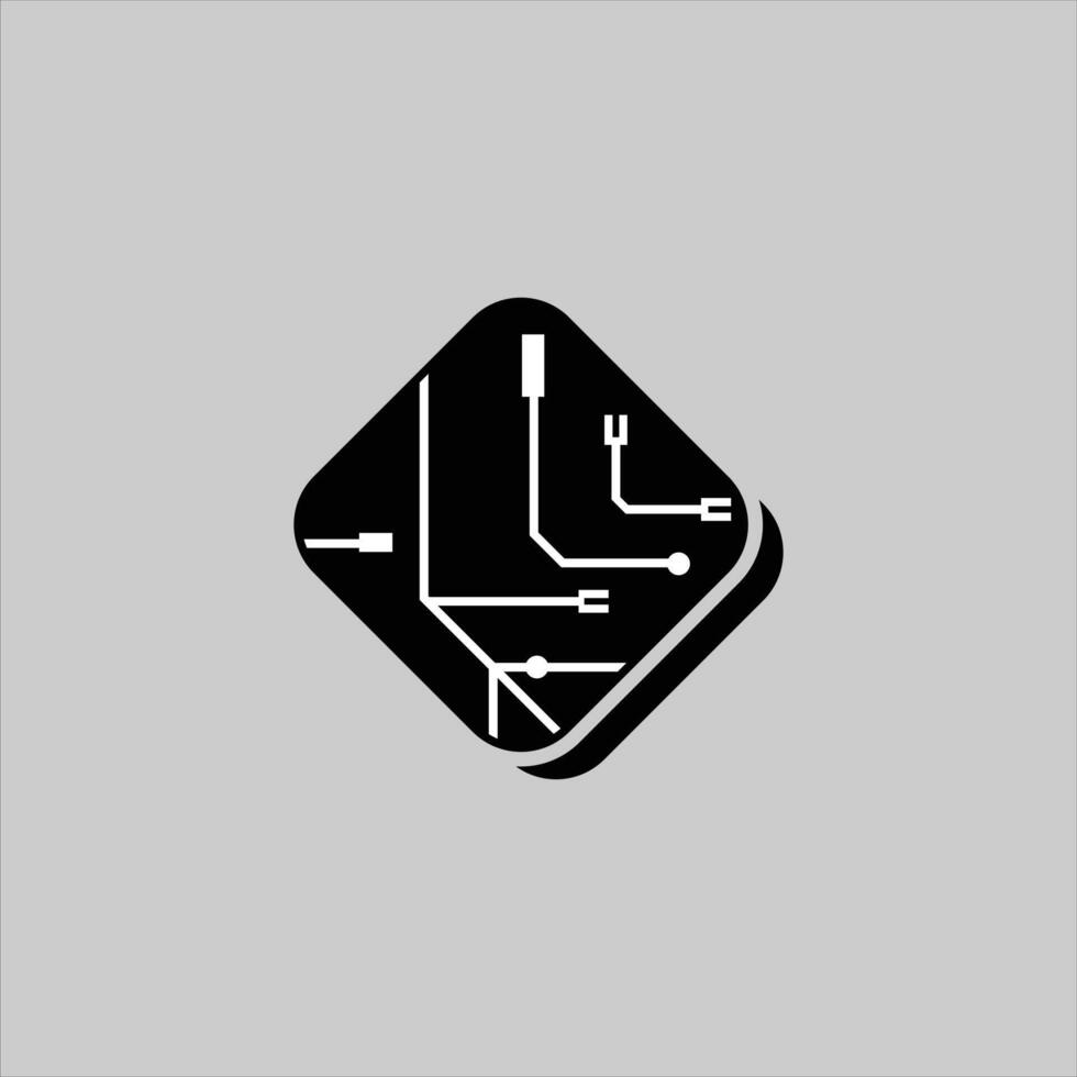 Abstract Circuit Technology Design Logo vector