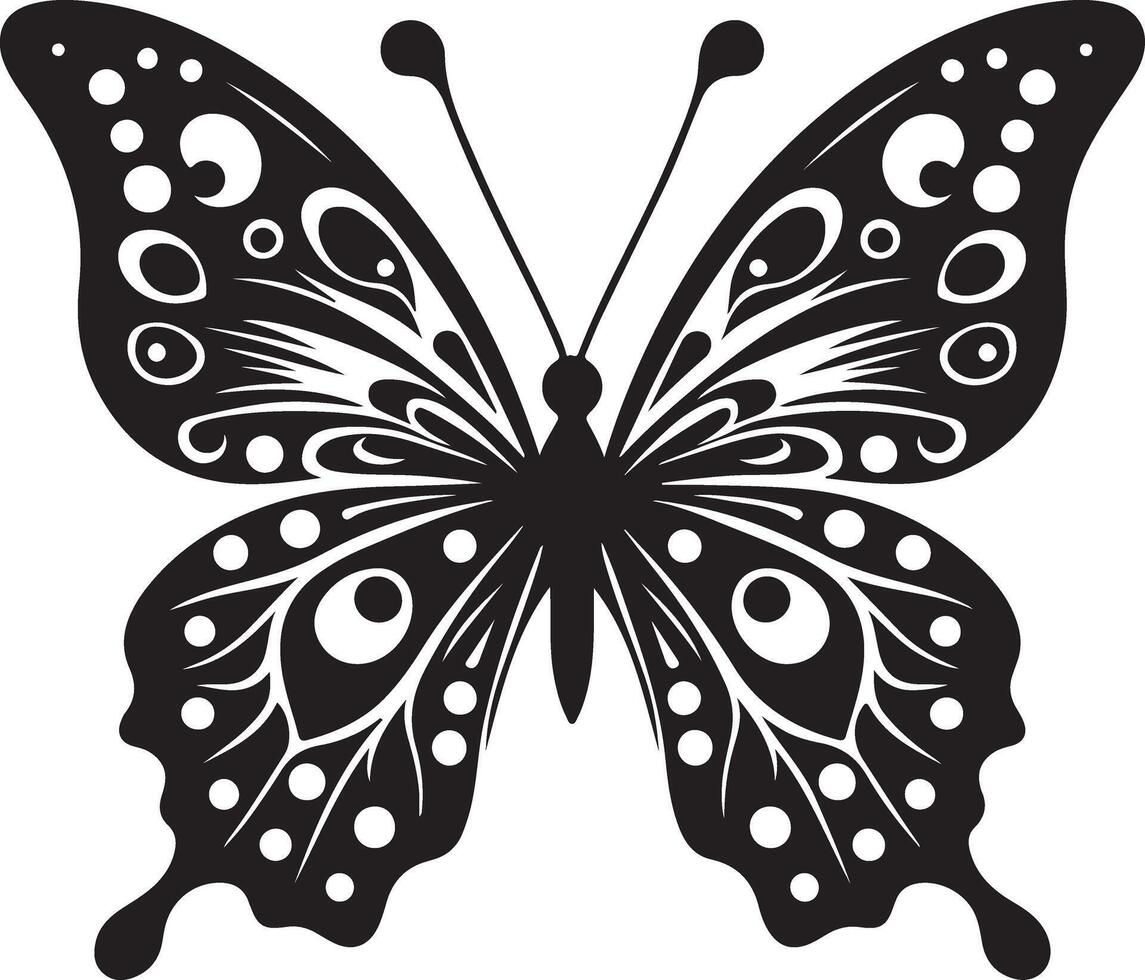 Butterfly silhouette, Black butterfly vector