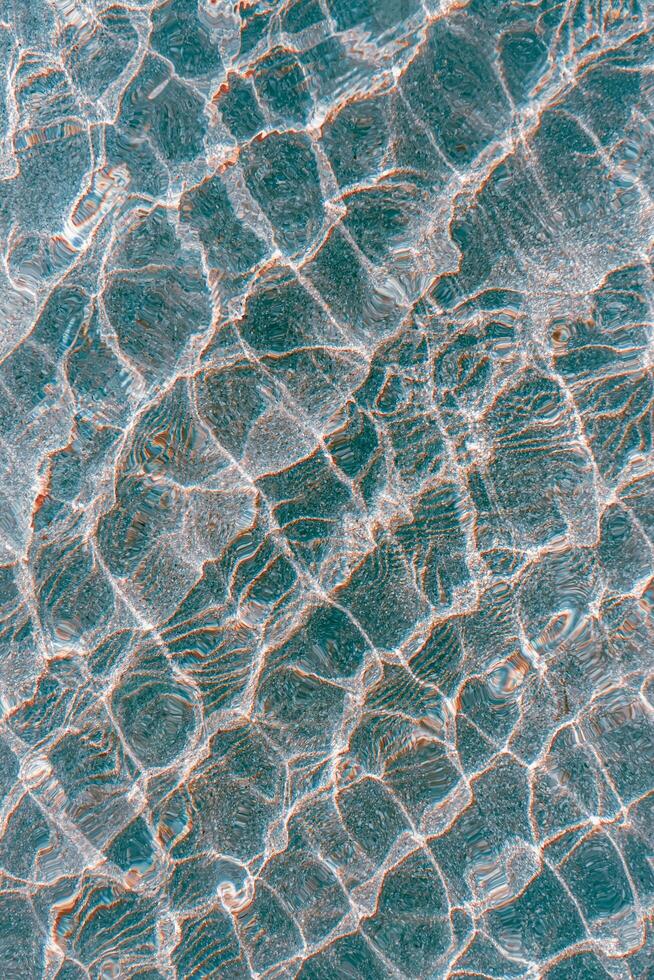 refelction an ripples on the water in the pool, color background photo