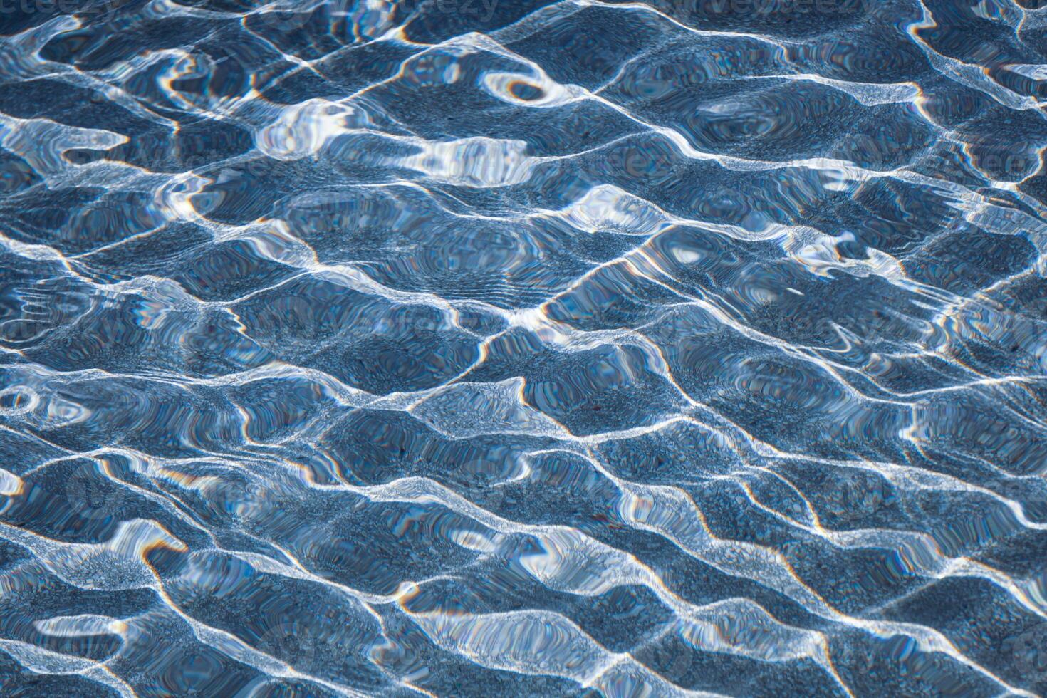 refelction an ripples on the water in the pool, color background photo