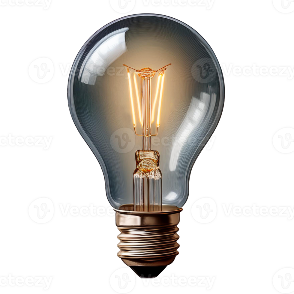 A light bulb on a transparent background png