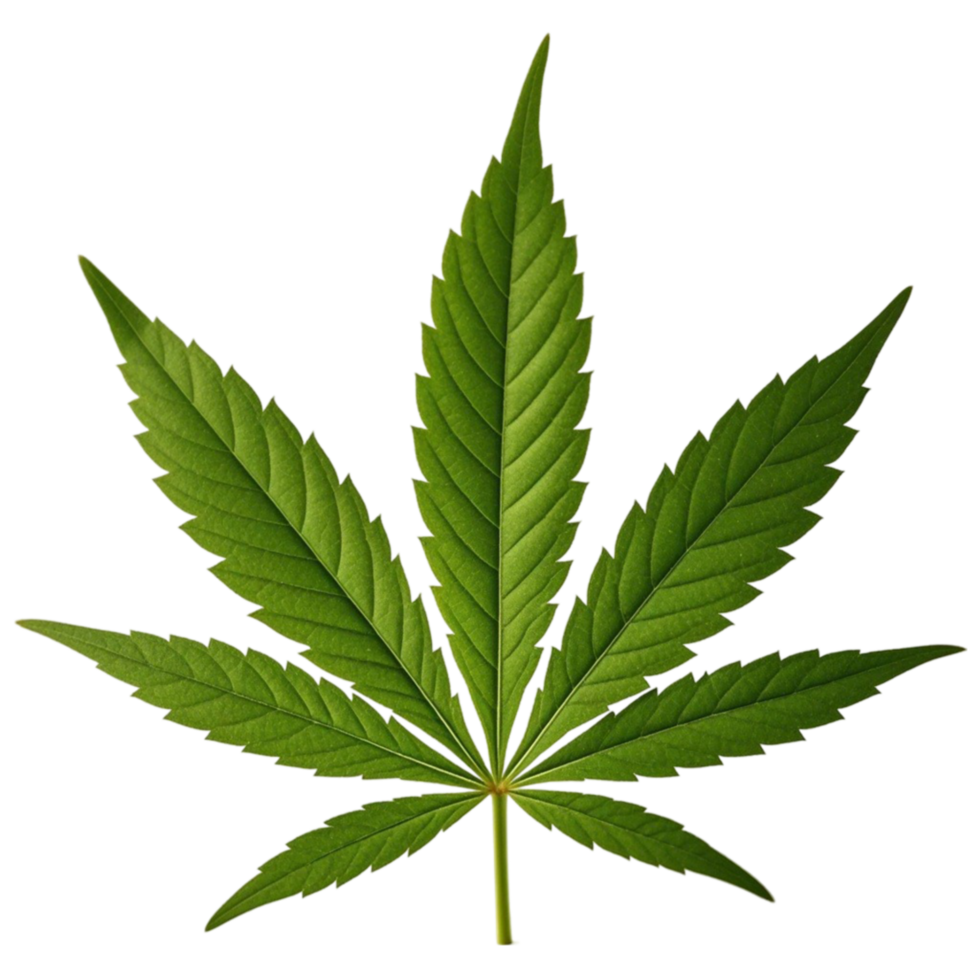 Marijuana Leaf Isolated on Transparent Background png