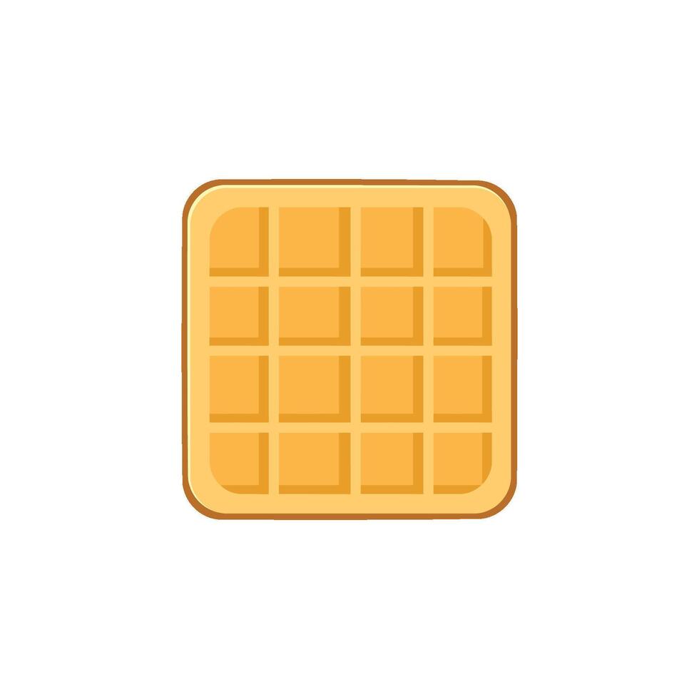 Square Waffle Cartoon Drawing Design vector