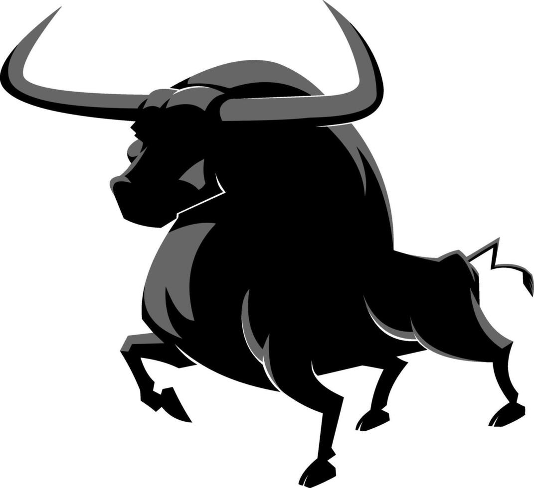 Bull Or Ox Silhouette Symbol Of 2021 Year Of The Ox vector