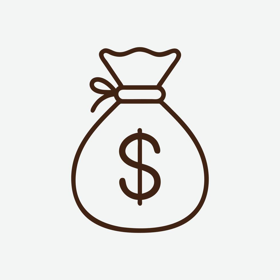 How to Use a Money Bag Icon for Business Finance vector