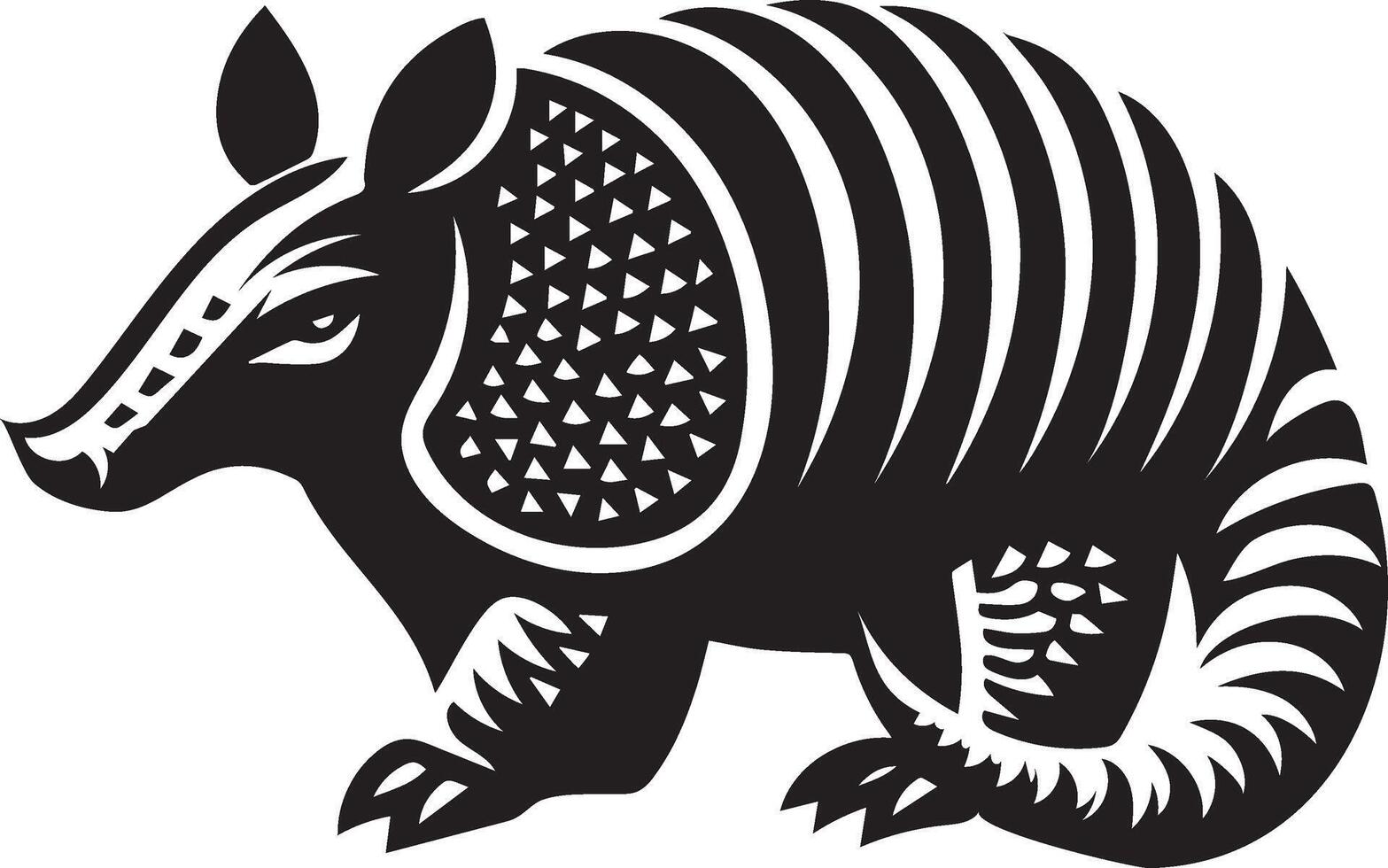 Bold art Illustration of an Armadillo vector