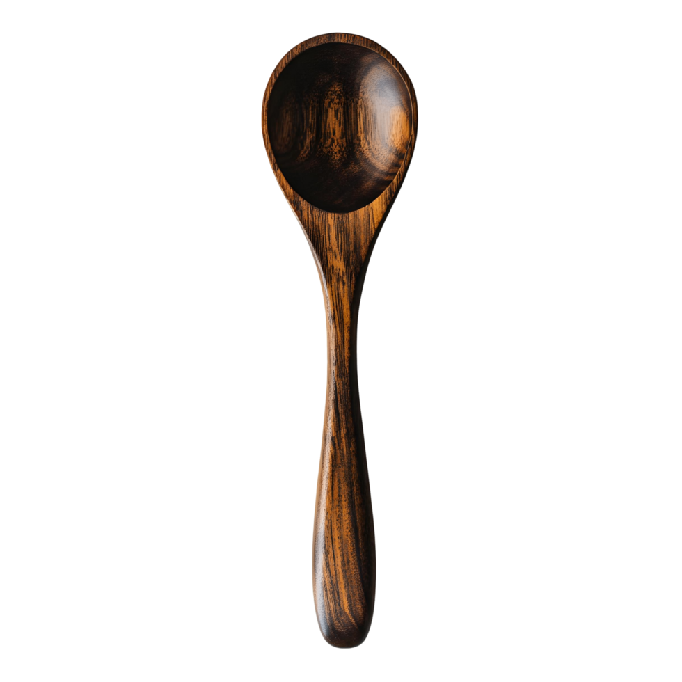 A wooden spoon with a long handle png