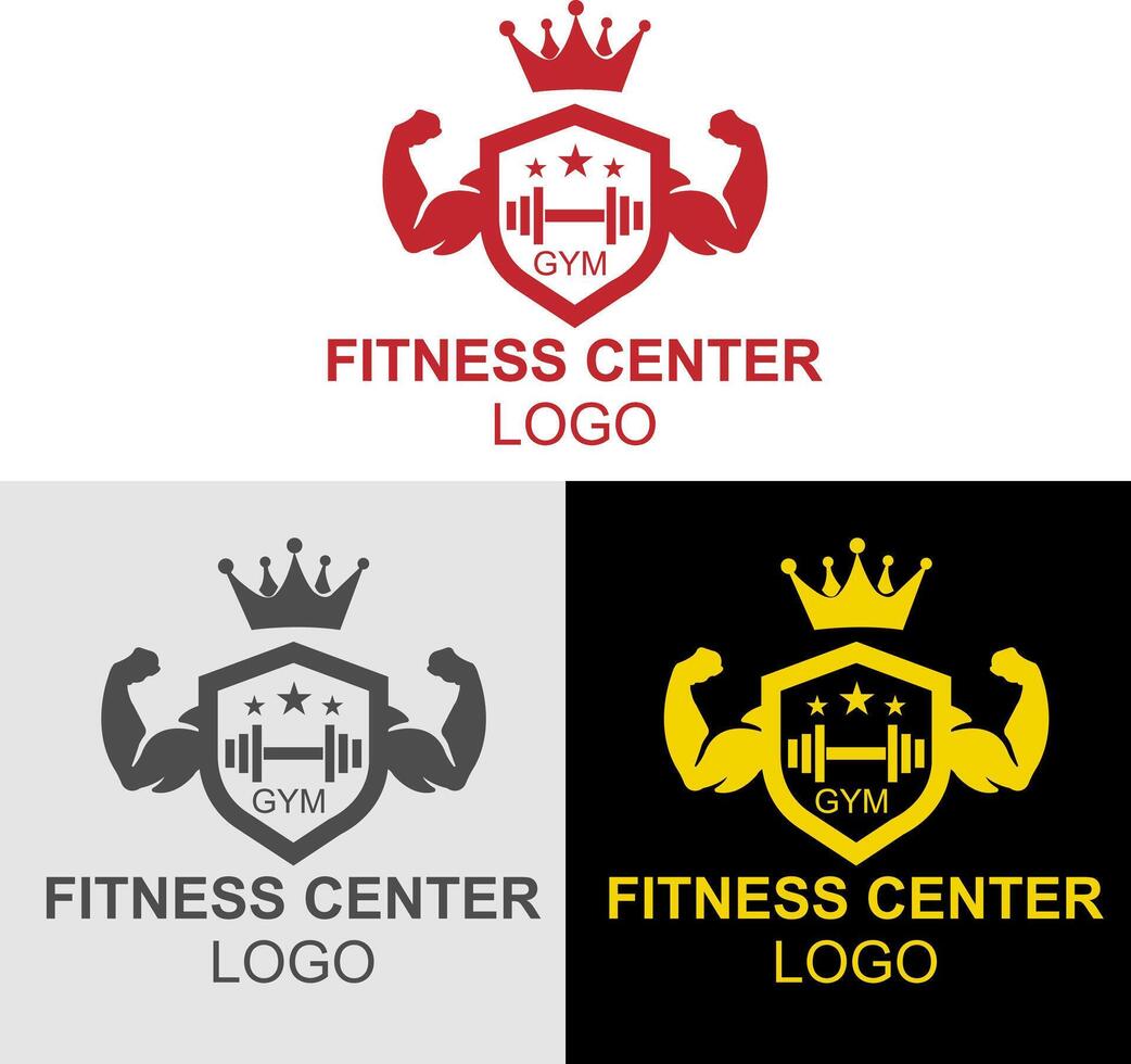 Fitness center logo design. Gym logo vector