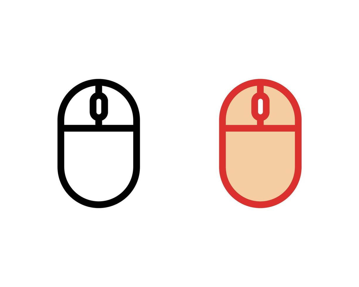 flat mouse computer icon illustration vector