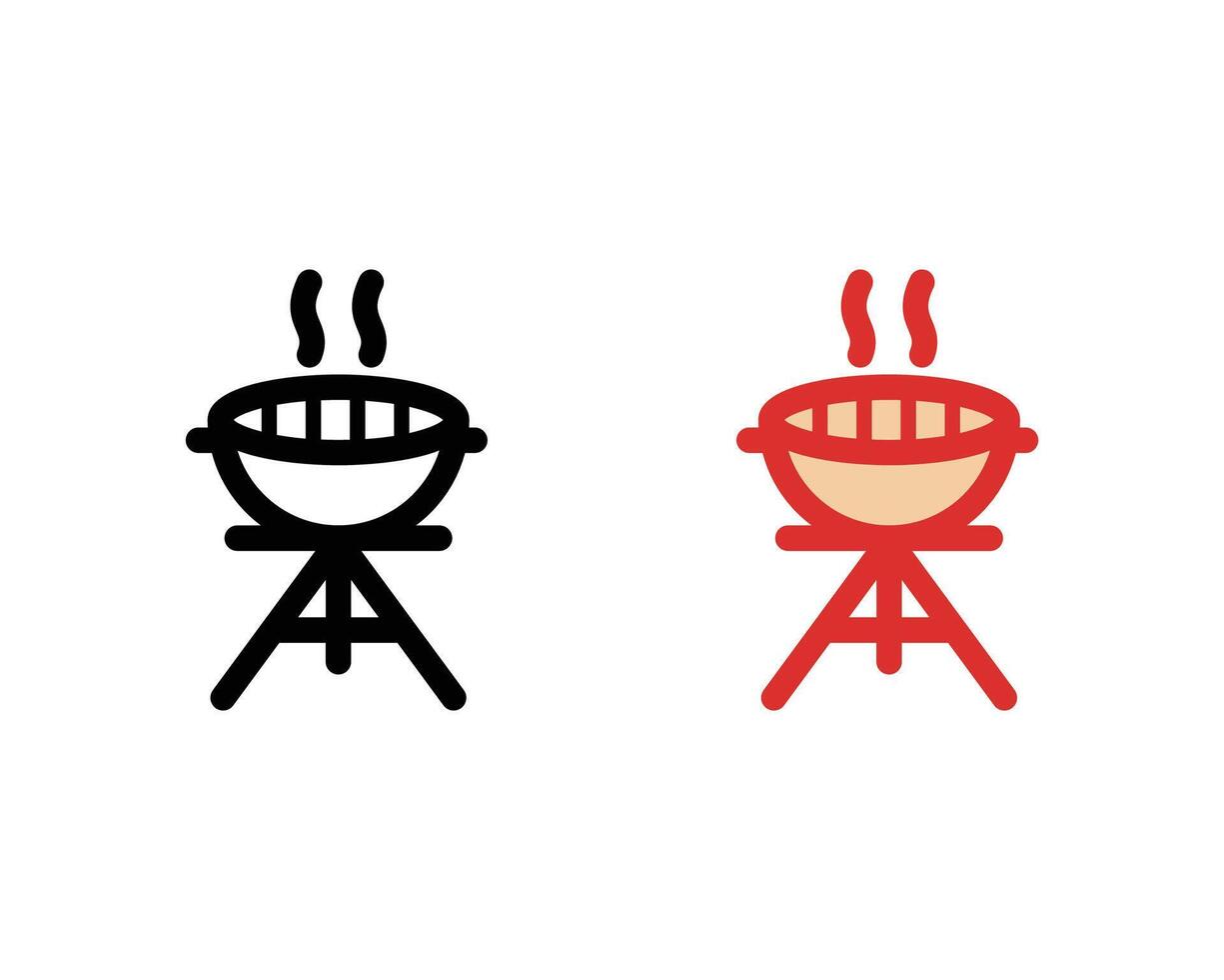 flat grill icon illustrator vector