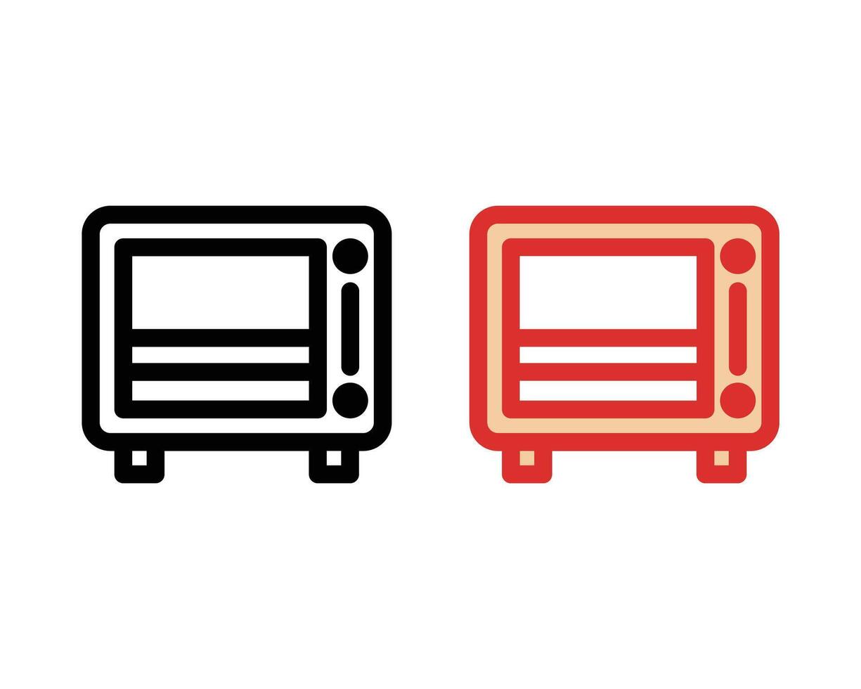 flat oven icon illustration vector