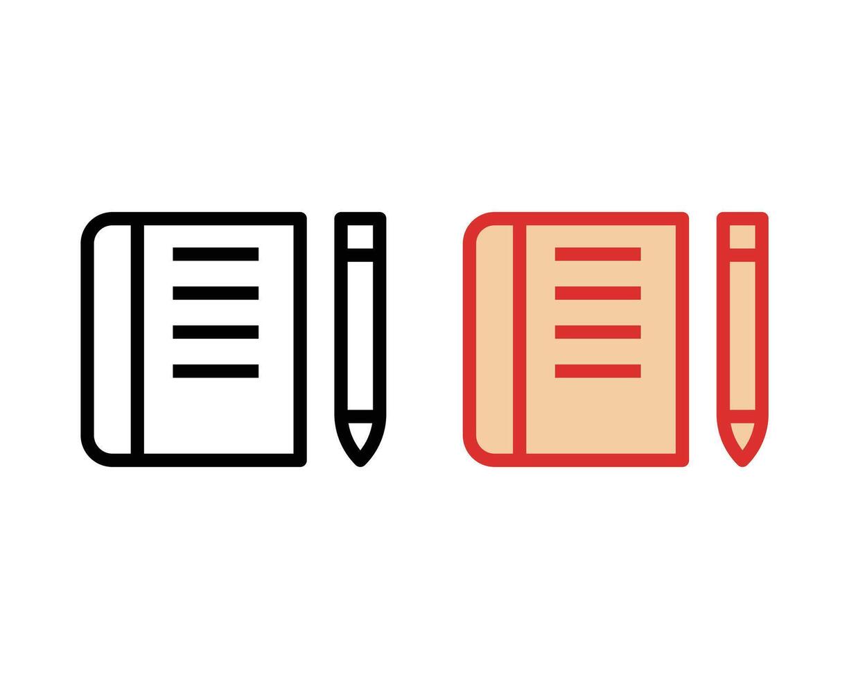 flat note book icon illustration vector