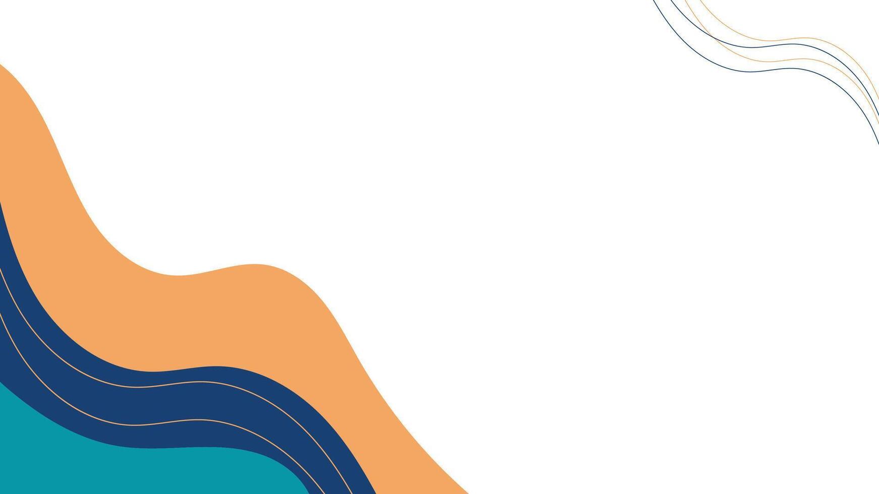 colorful blue and orange background with a gentle curve vector