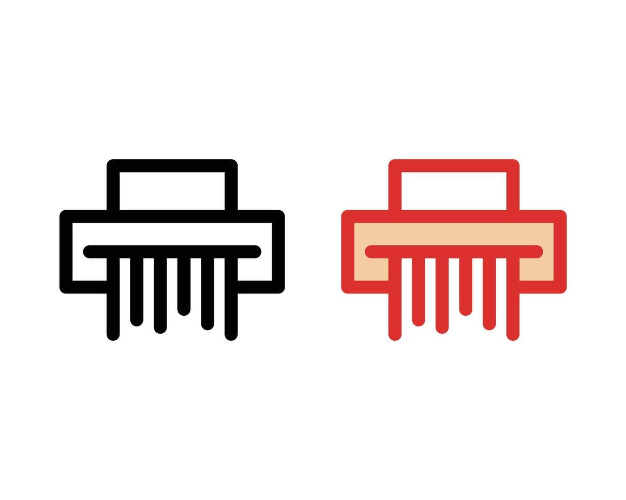 flat paper shredder icon illustrator vector