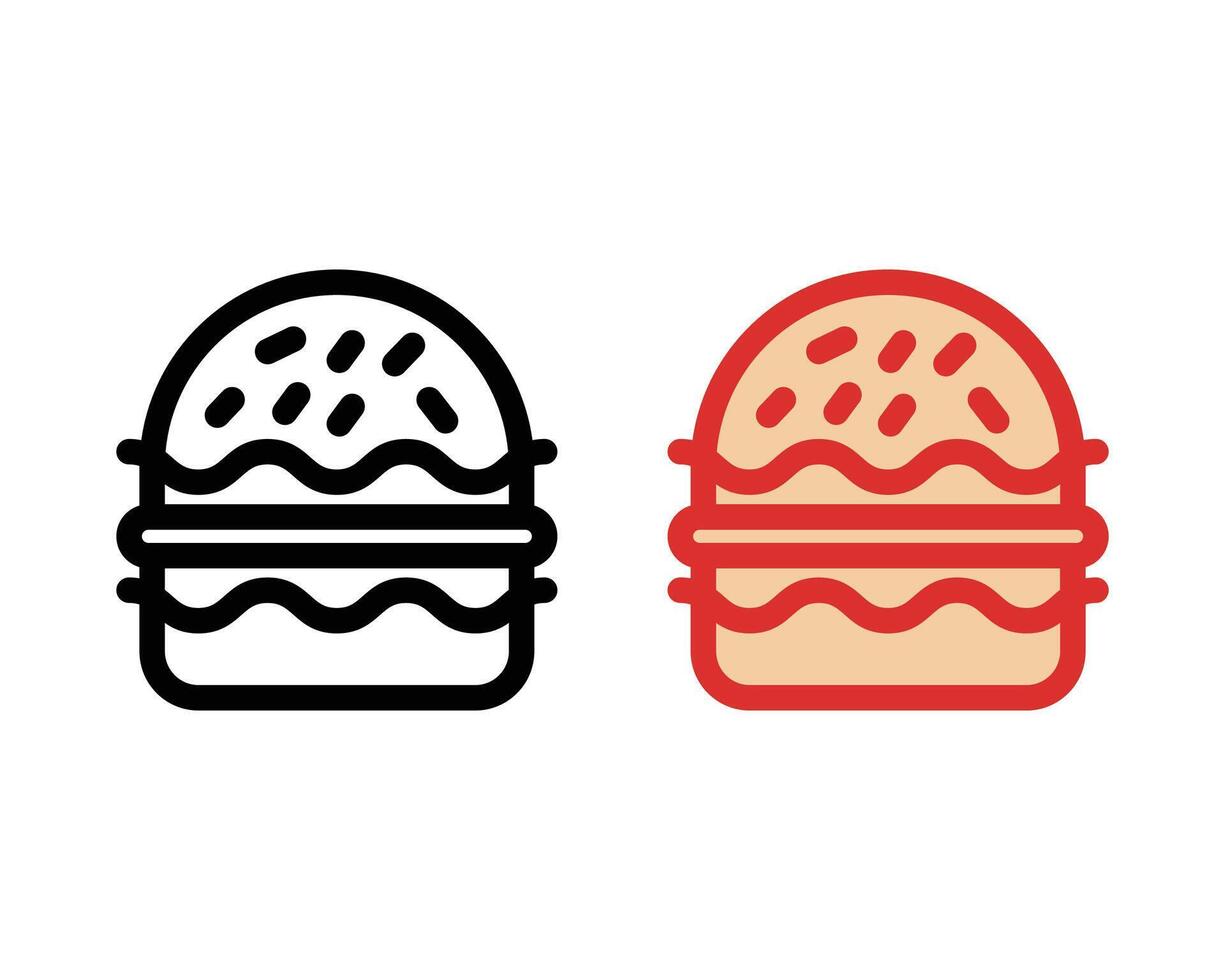 flat hamburger icon illustration vector