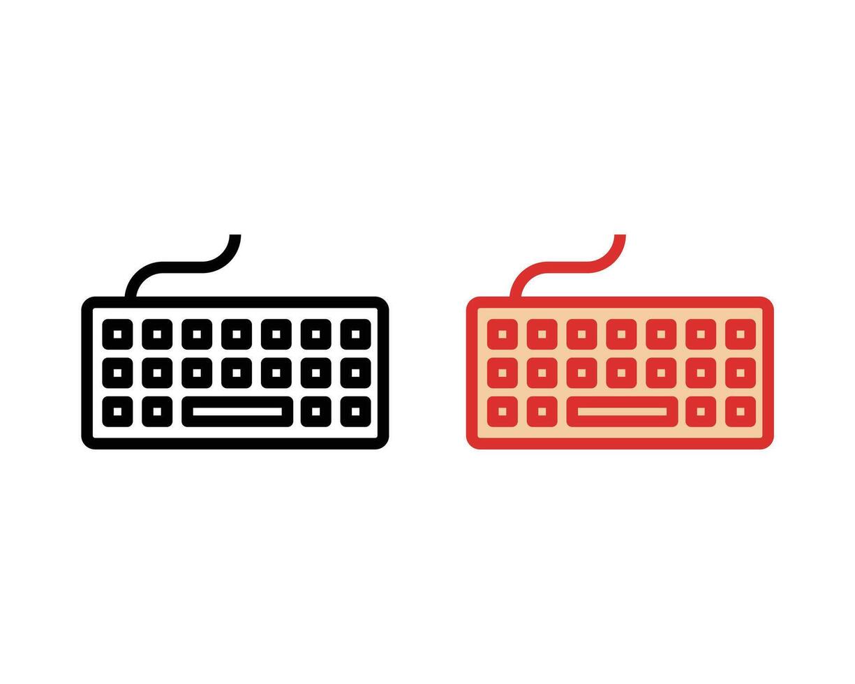 flat keyboard icon illustration vector