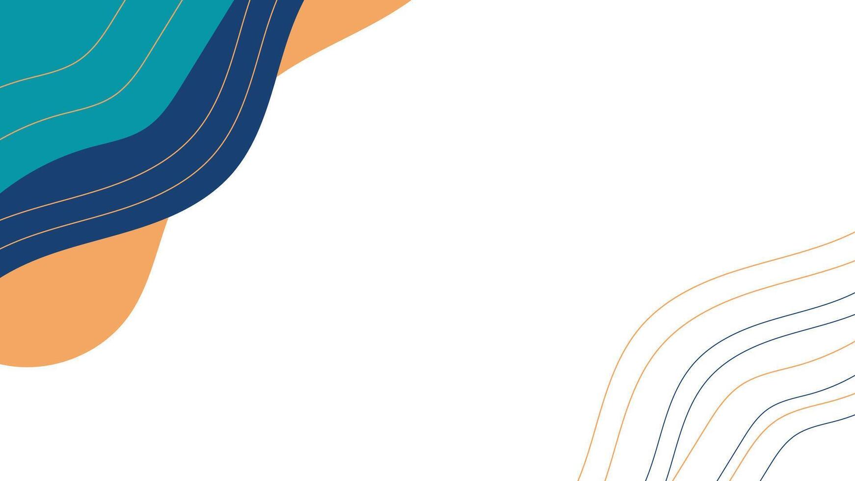 simple minimalist wave background with corner lines vector