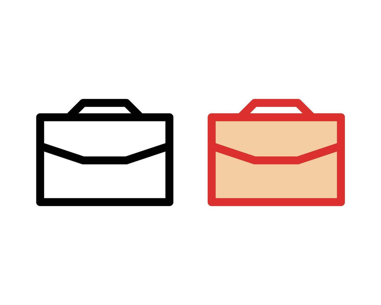 flat briefcase icon illustration vector