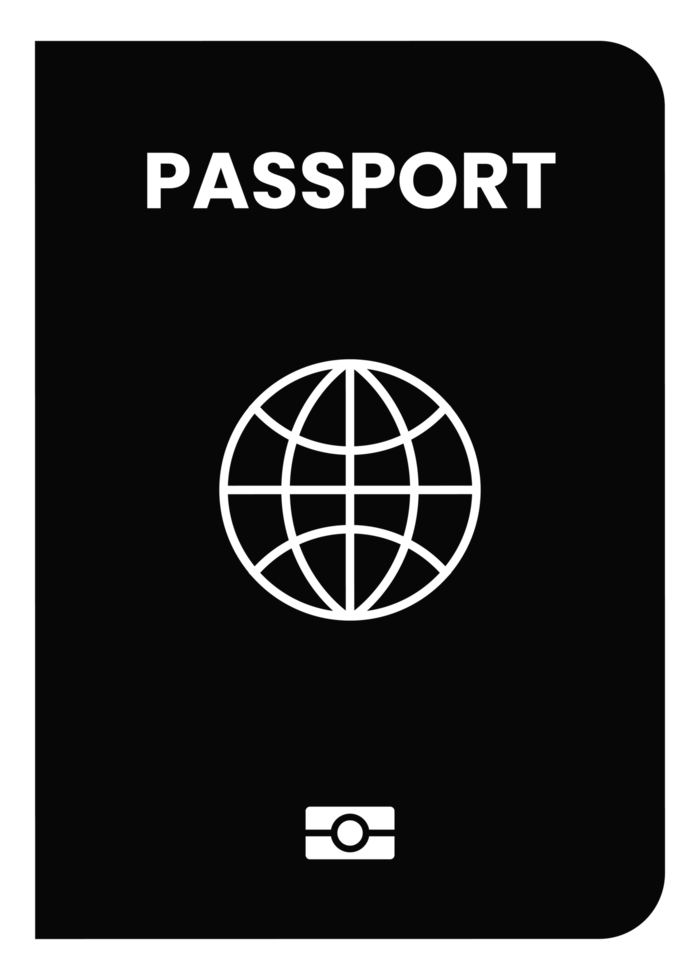 Passport with Black Solid Version png