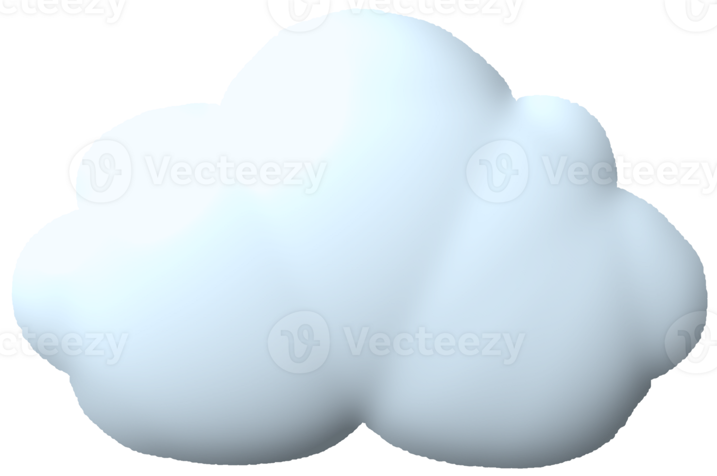 Cloud cute puffy stickers png