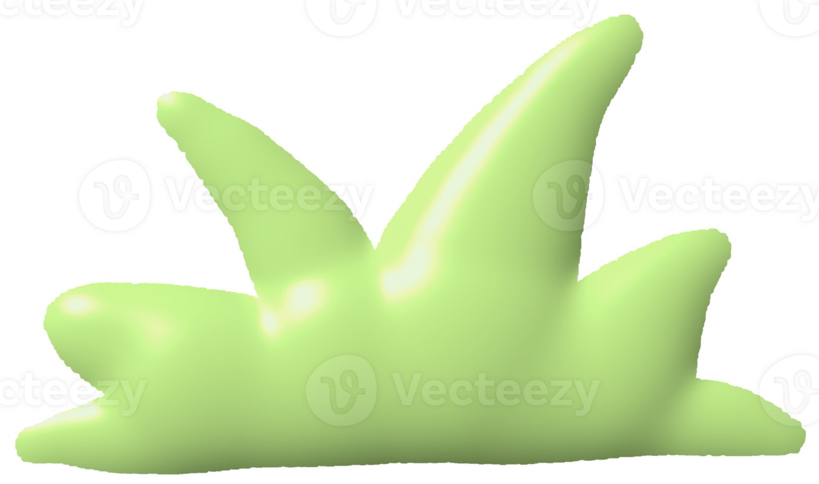 Grass cute puffy stickers png