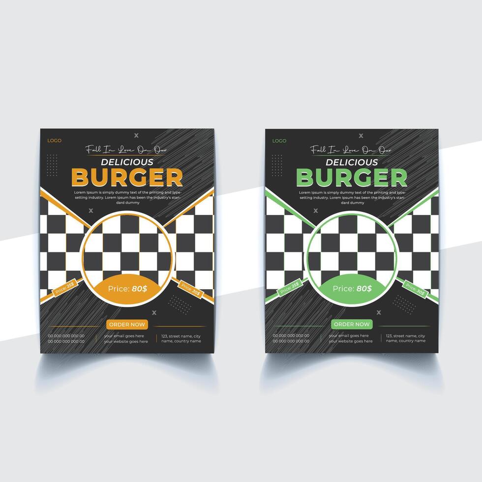 Food flyer template vector