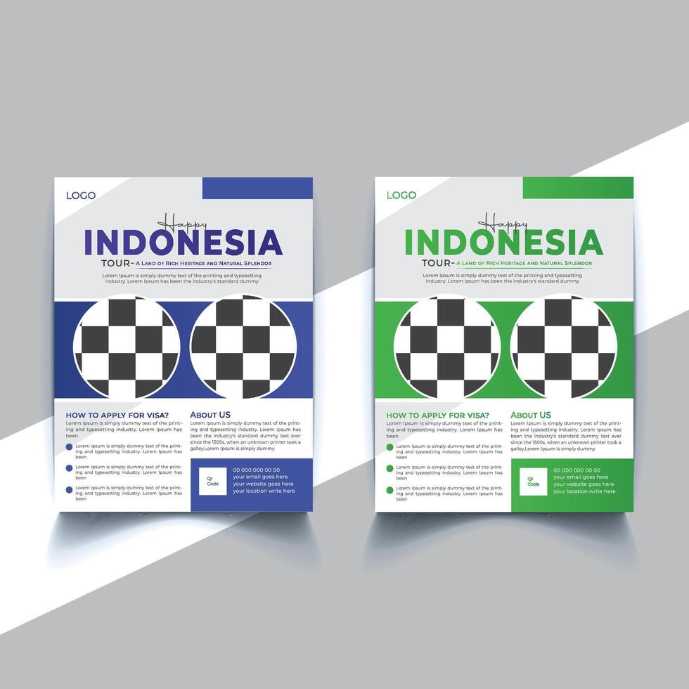 Travel flyer design template vector