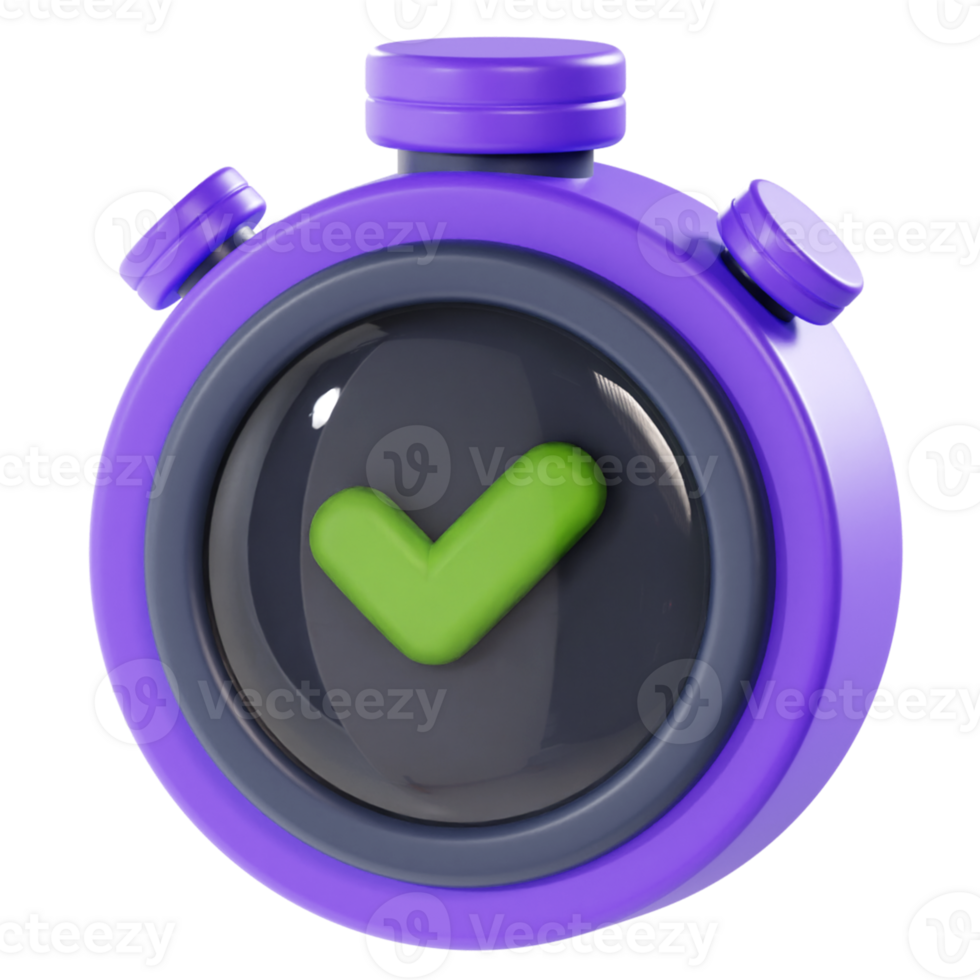 Approved time 3D Illustration png