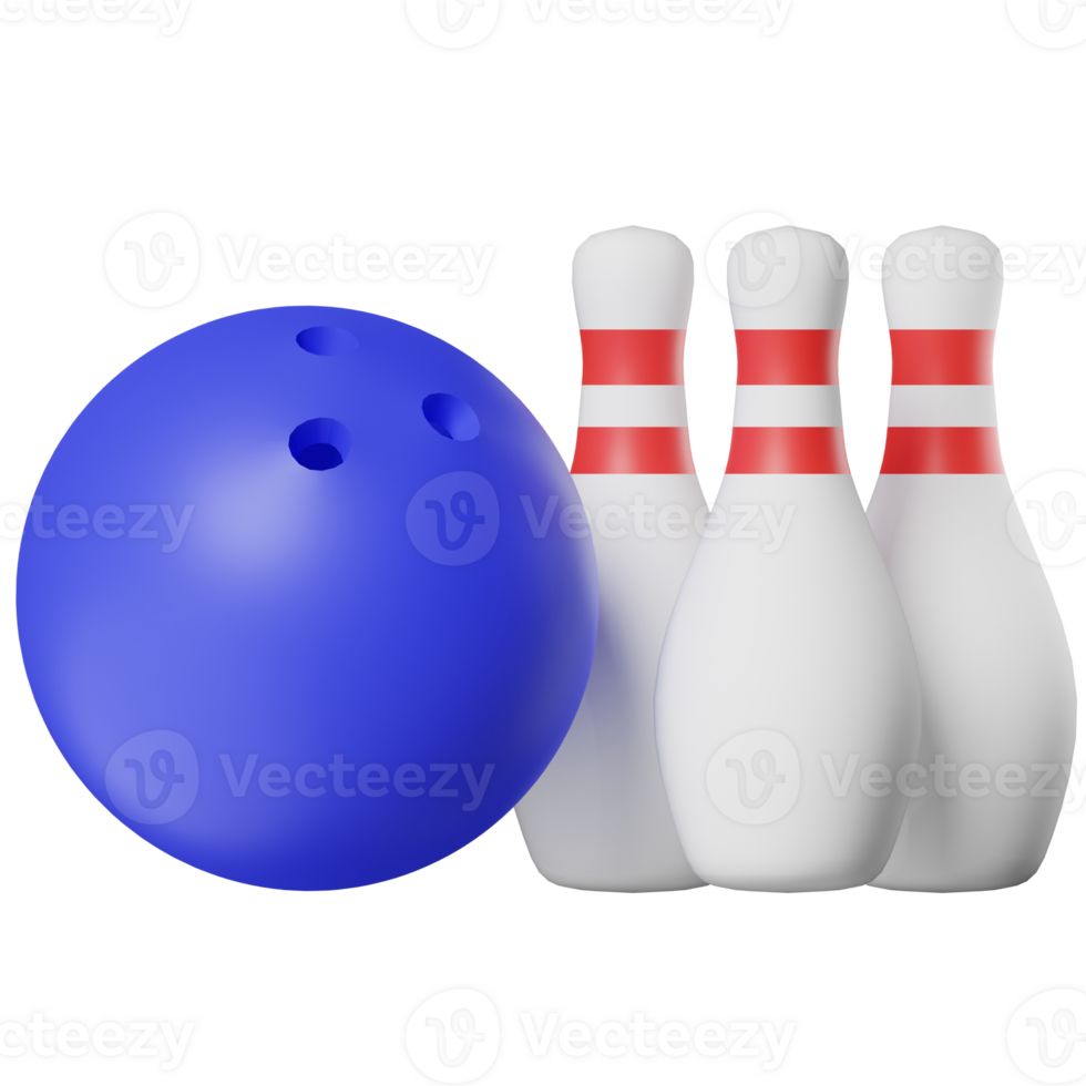 Bowling 3D Illustration png