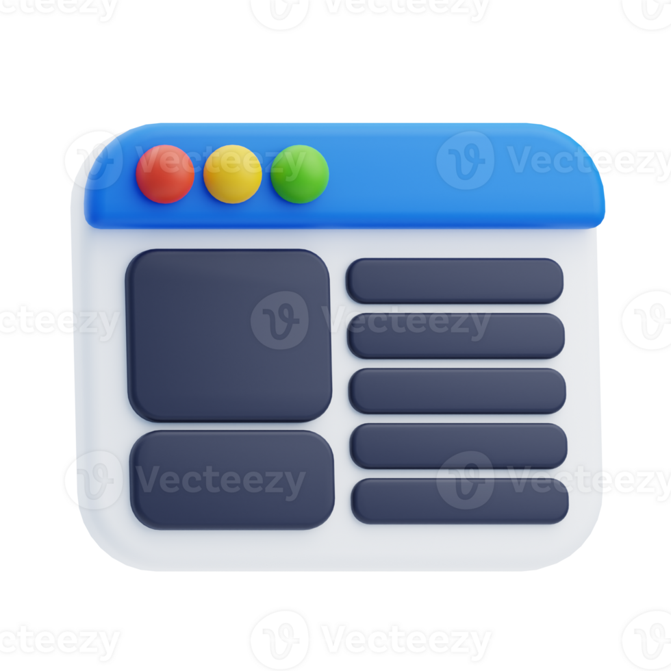 Web page 3D Illustration png