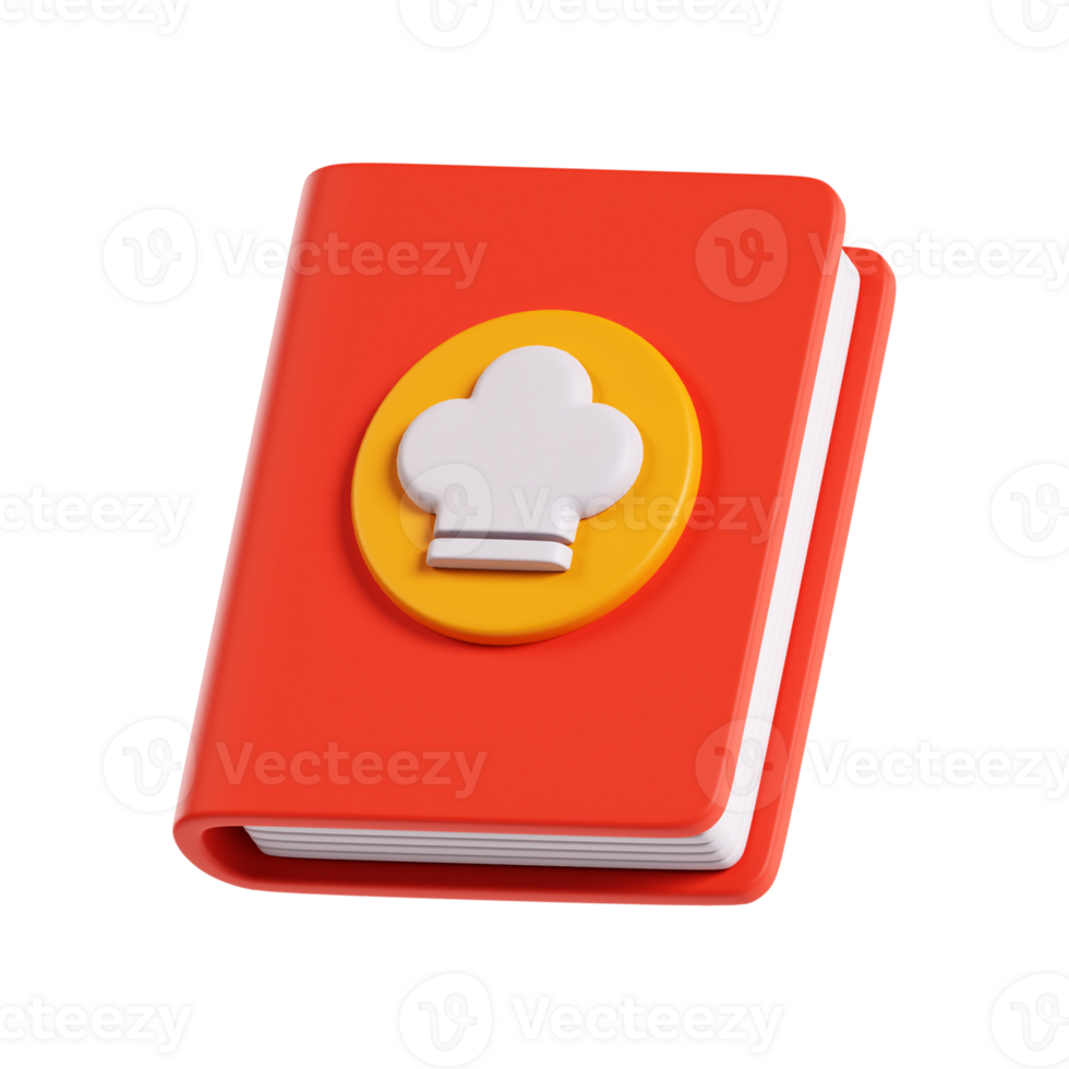 Recipe Book 3D Illustration png