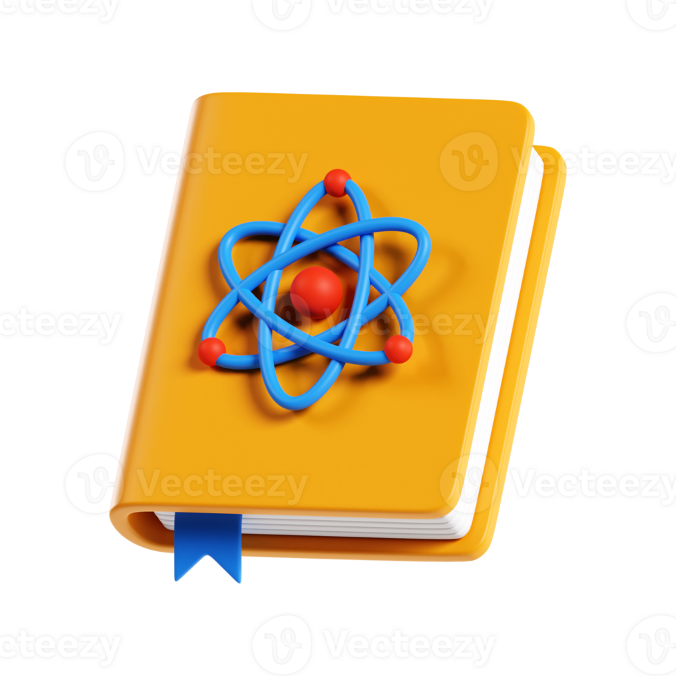 Science Book 3D Illustration png
