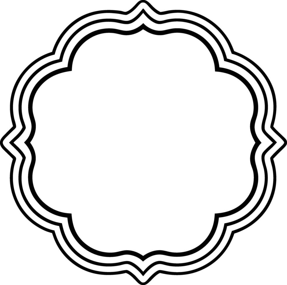 A black and white outline of a frame vector