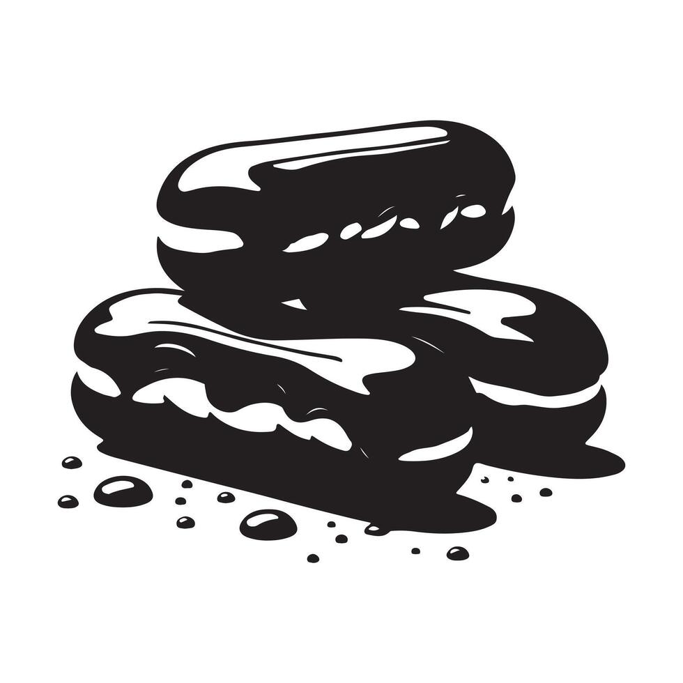 Eclairs silhouette on white background vector