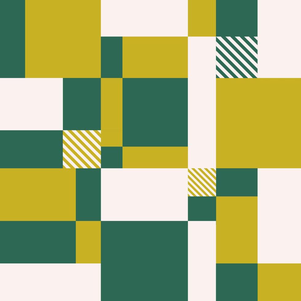 Abstract Y2K geometric seamless pattern. Mosaic grid nostalgic 2000s style background. Minimalistic retro style illustration. vector