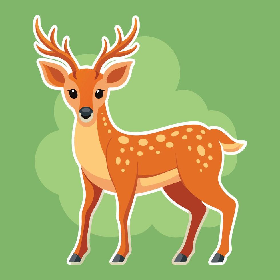 Adorable Young Deer with a Friendly Expression vector