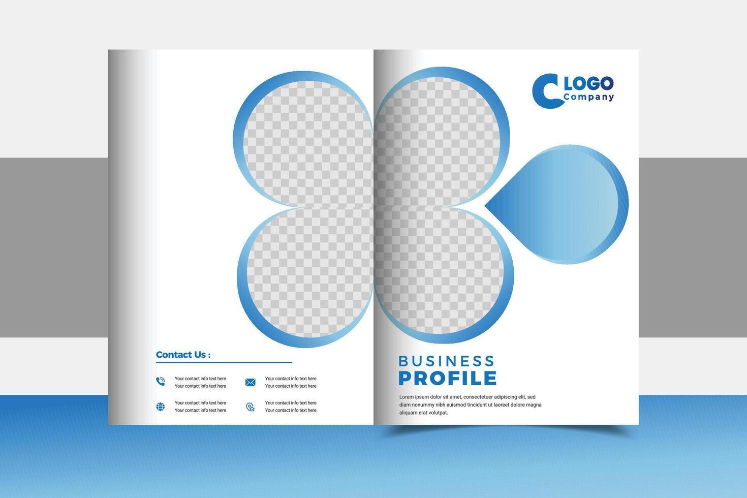 Medical Brochure and Company Profile Folder with Cover Design Template vector