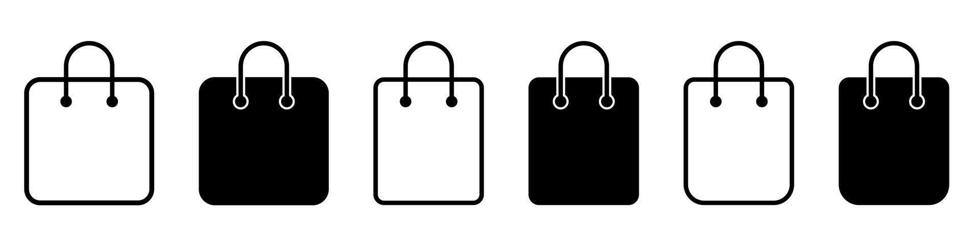 Shopping bag icon. Paper bag icon. vector