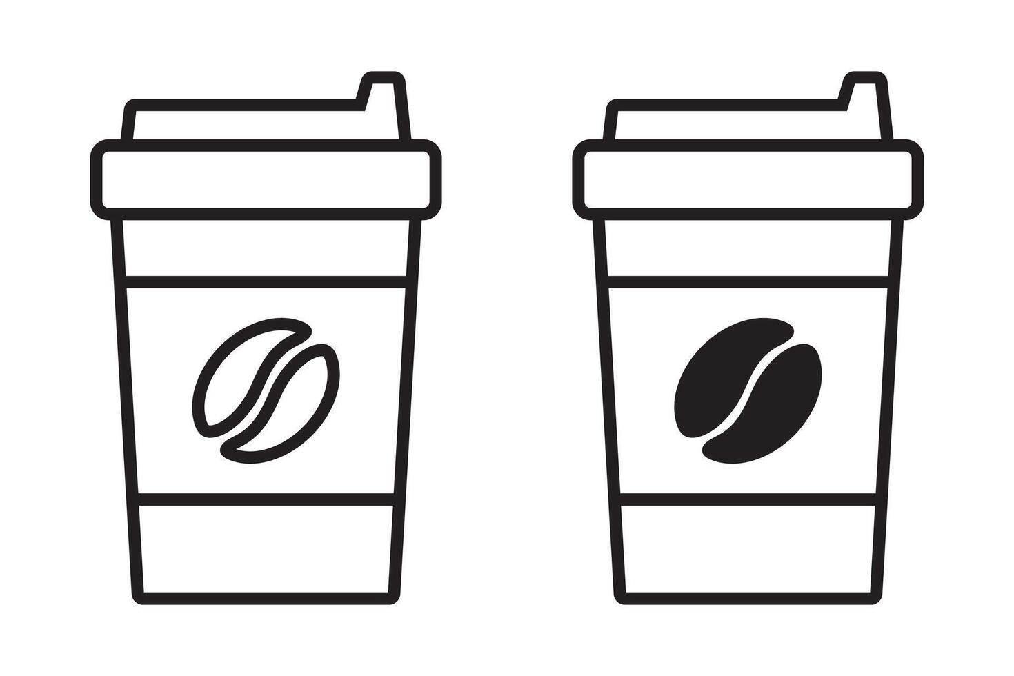Paper coffee cup icon. Coffee cup icon. vector