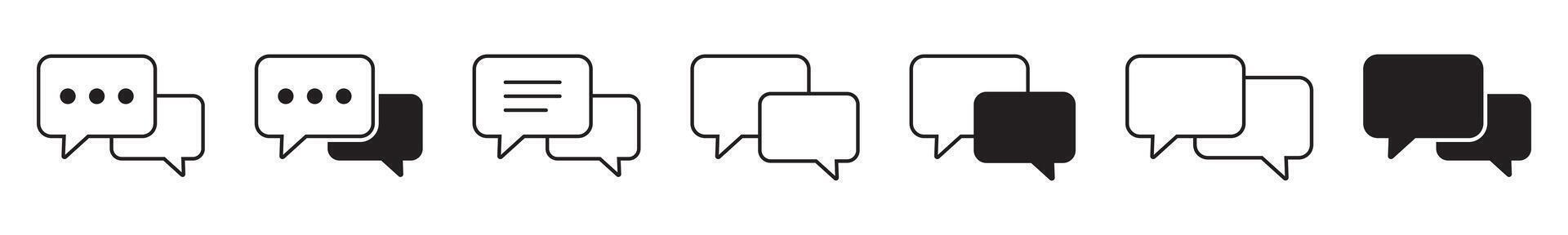 Chat icon. Talk speech bubble icon. Dialogue balloon icon. Comment sign. vector