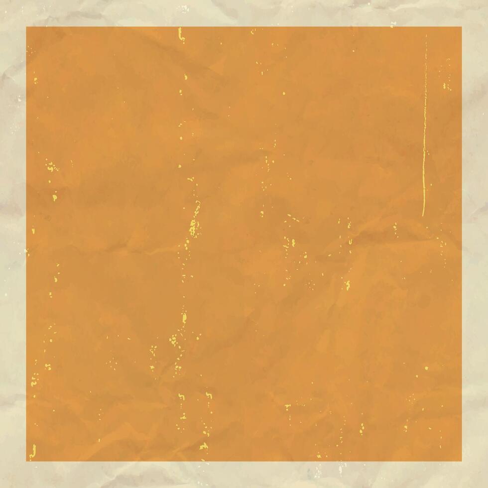 Old Paper Sheet Textured Background with Frame in Mid Century Style vector