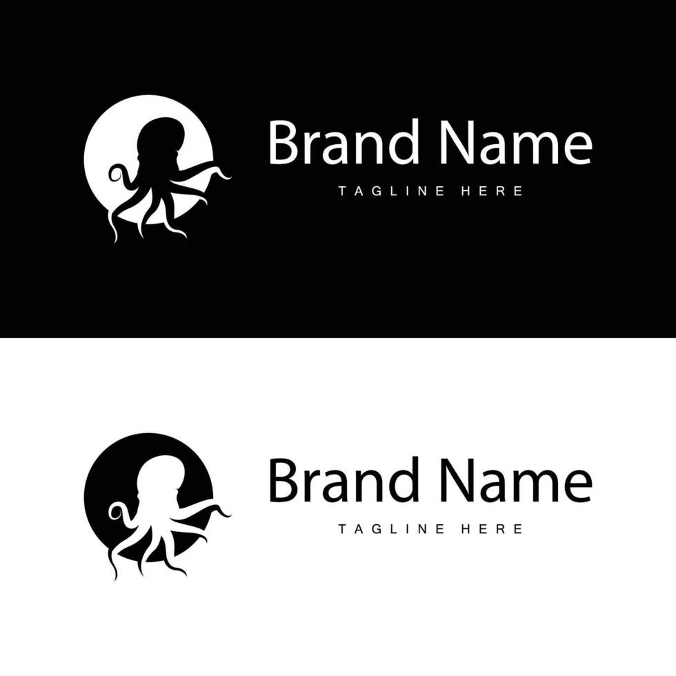 octopus logo template vector