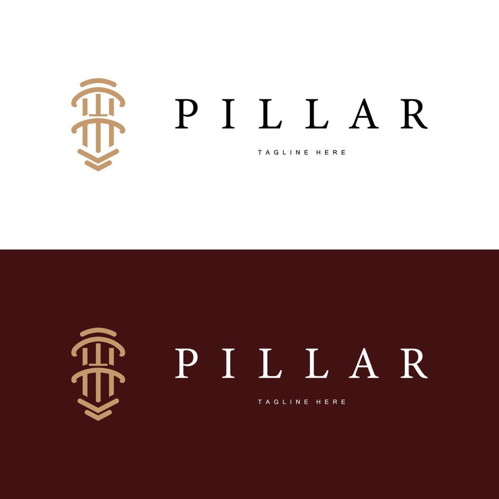 column pillar logo product brand vector