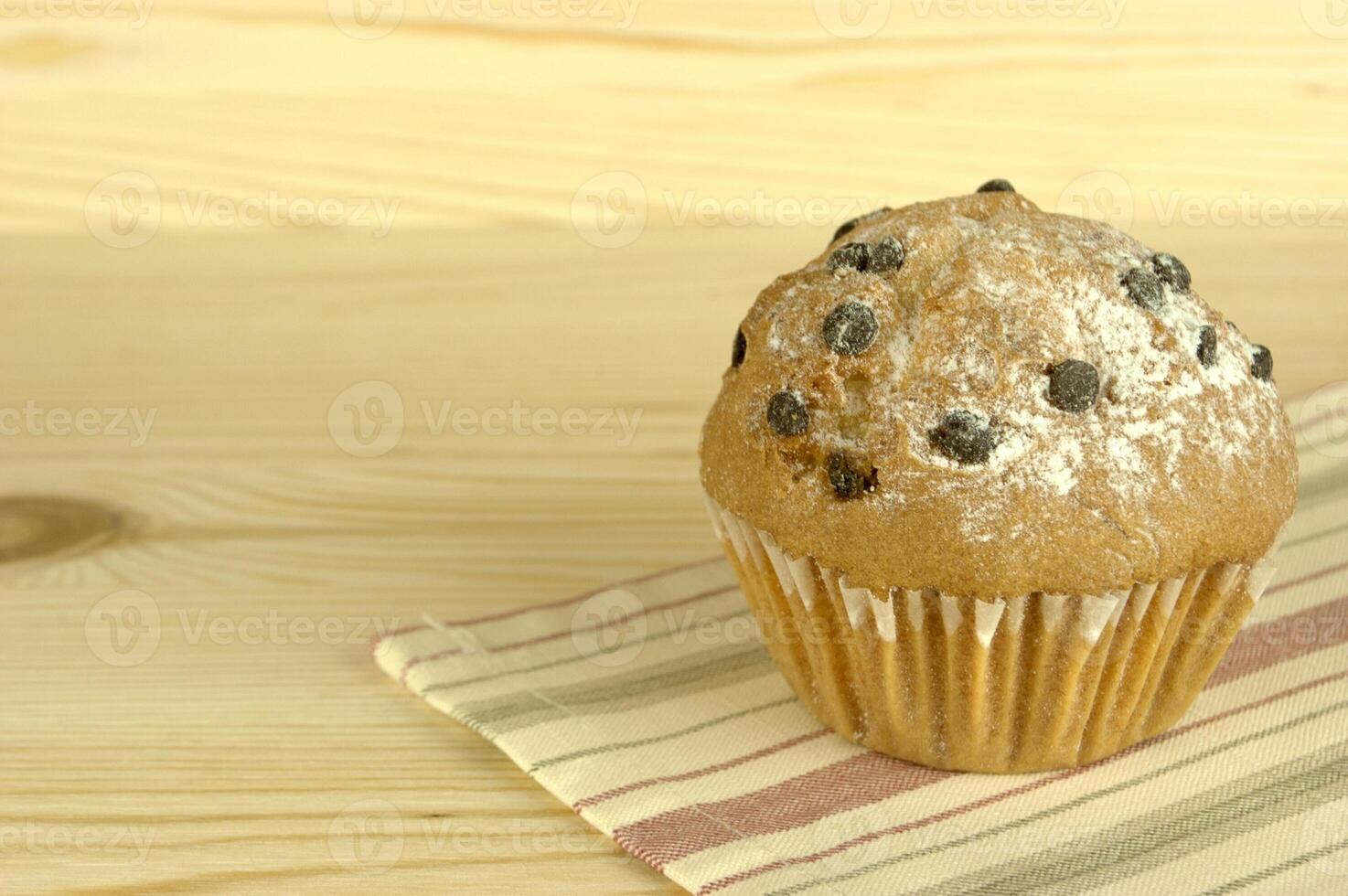 cupcakes with chocolate drops photo