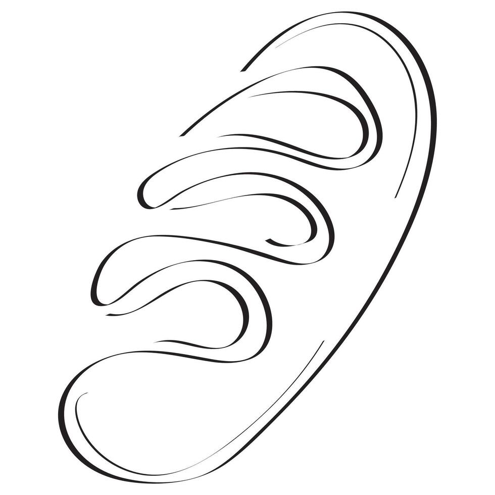 simple icon of baking, namely a loaf, drawn in line art style vector