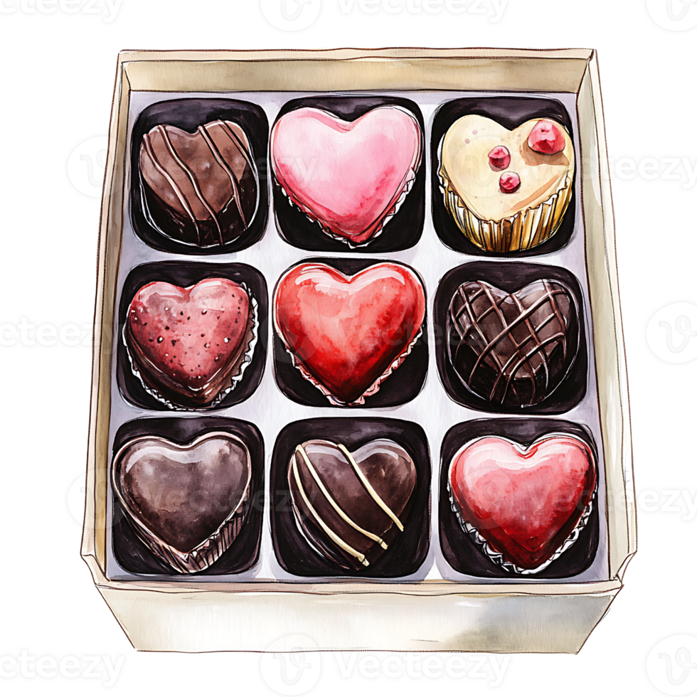 Delicious assorted chocolates in box, perfect for gifting or sharing png