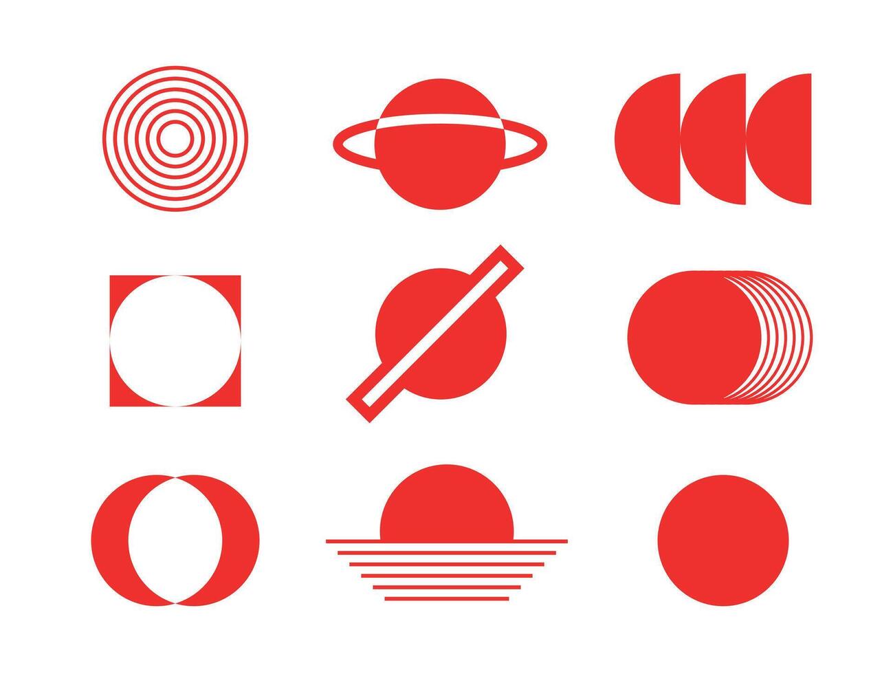 Set icon red sun japan unique design with blank background vector